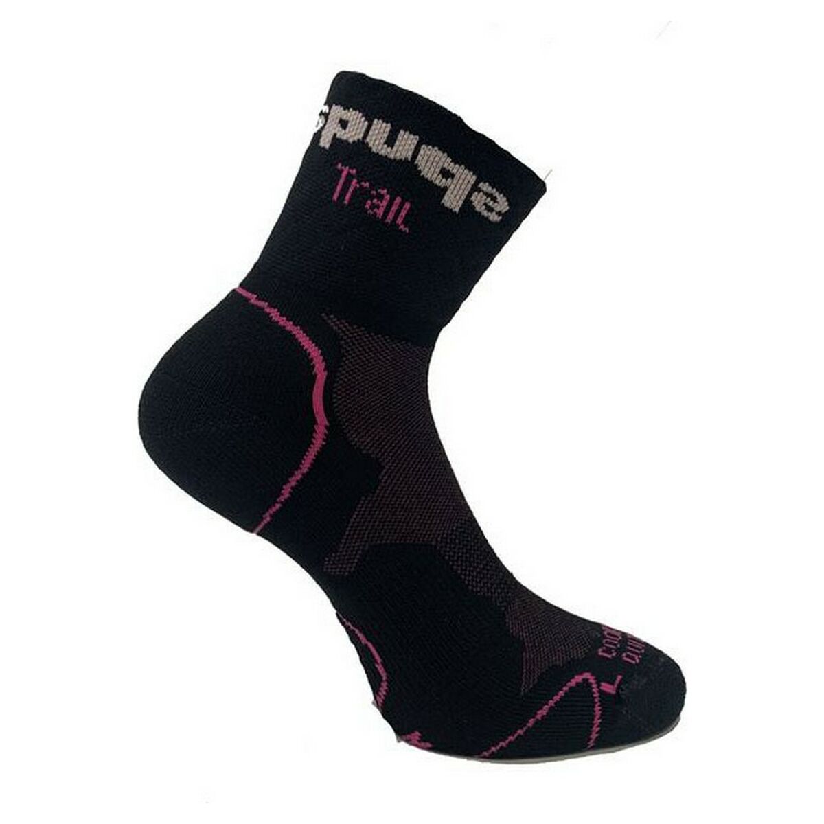 Sports Socks Spuqs Coolmax Protect NR Black Pink 40-42