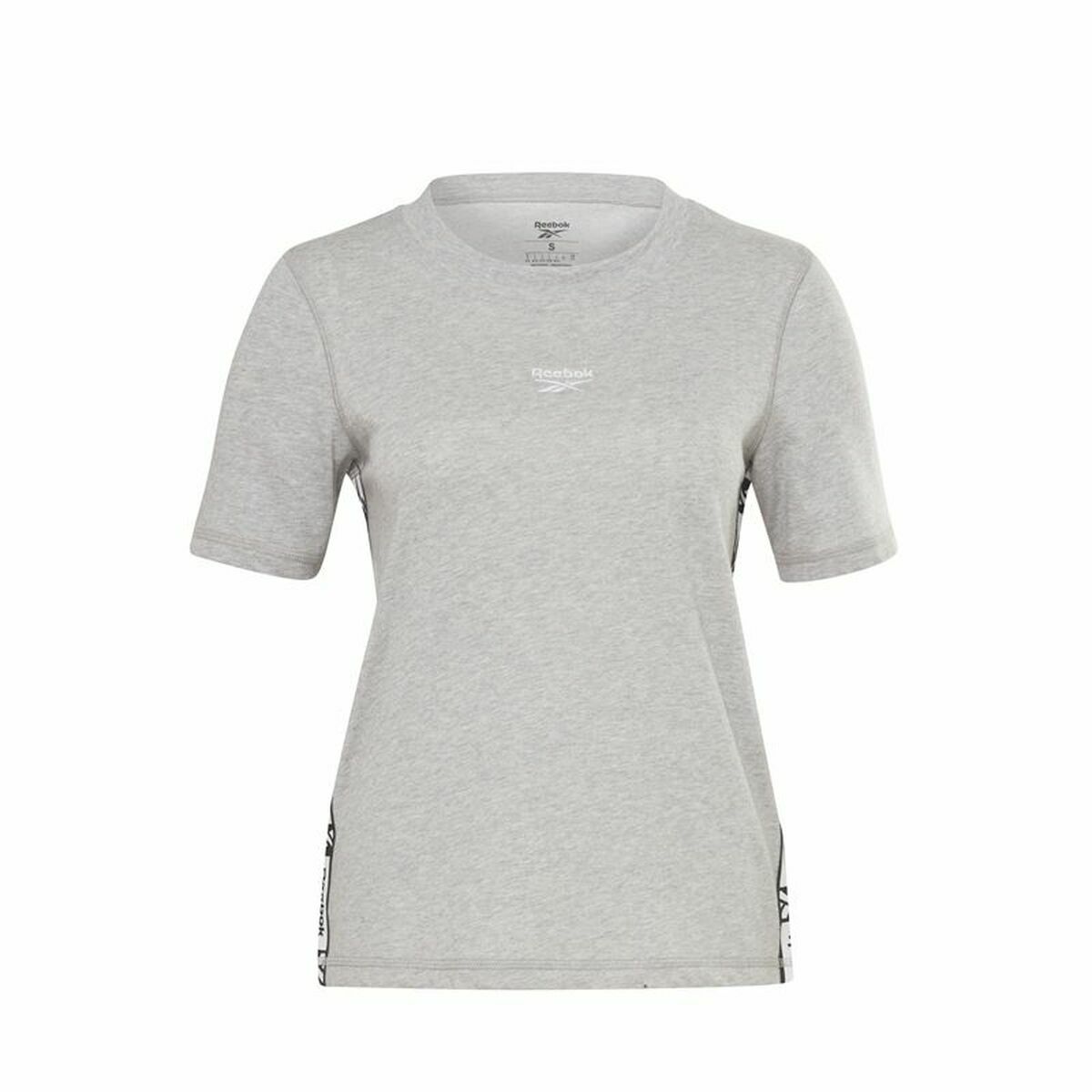 Women’s Short Sleeve T-Shirt Reebok Tape Pack Grey M