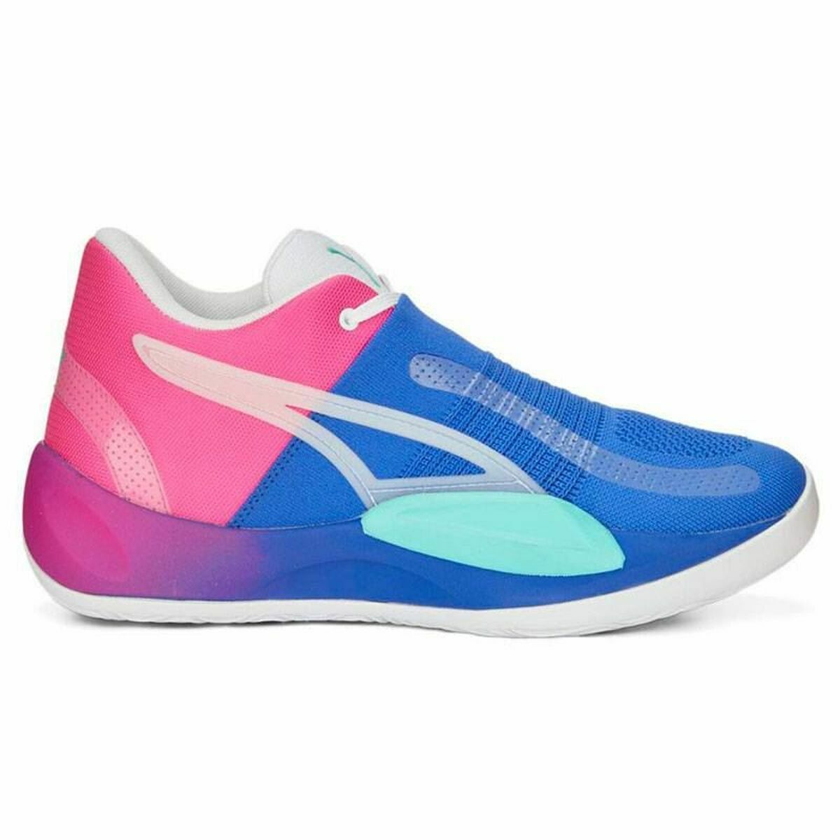 Basketball Shoes for Adults Puma Rise Pink Blue 44